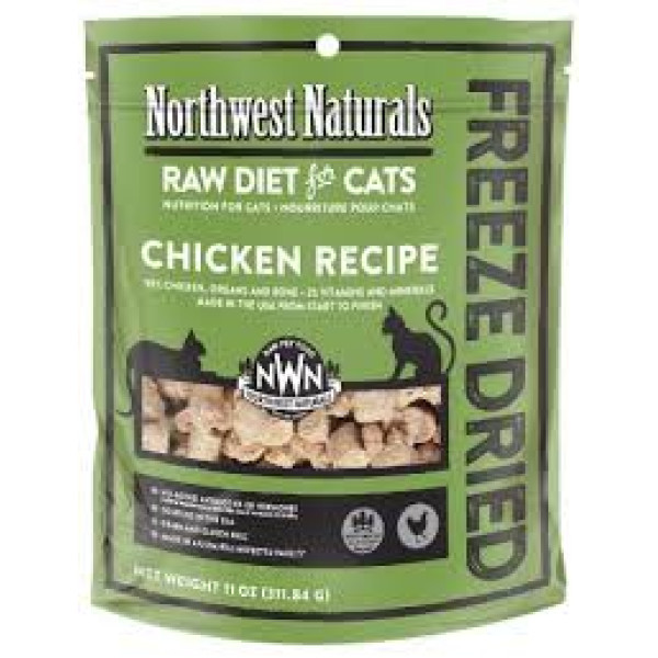 Northwest Naturals Raw Diet For Cats Chicken Recipe 冷凍脫水雞味貓糧 311g X 4 包